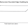 22mm x 120mm Rainscreen rounded edge