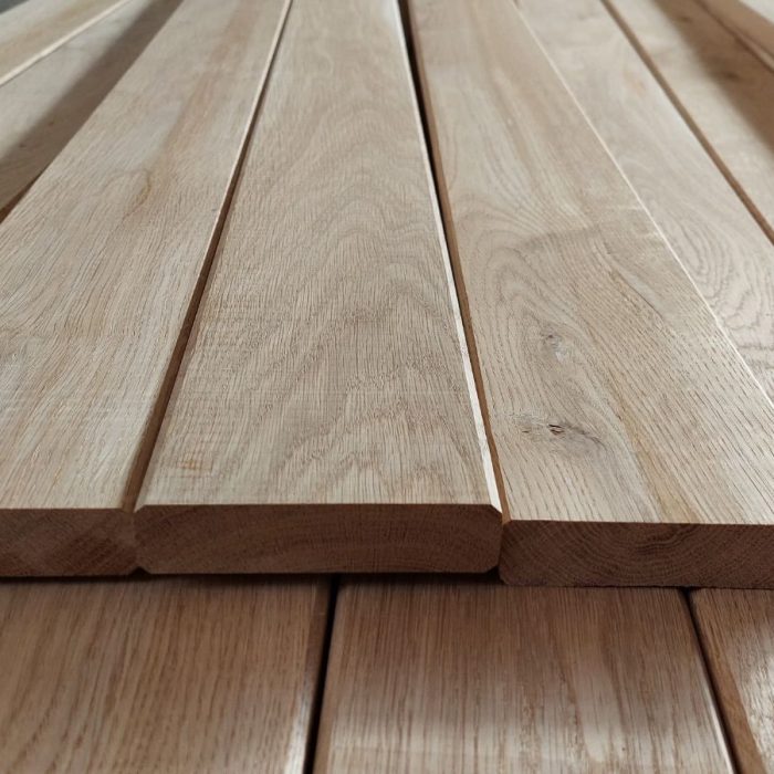Oak Decking boards Smooth finish A Grade - 22mm x 95mm