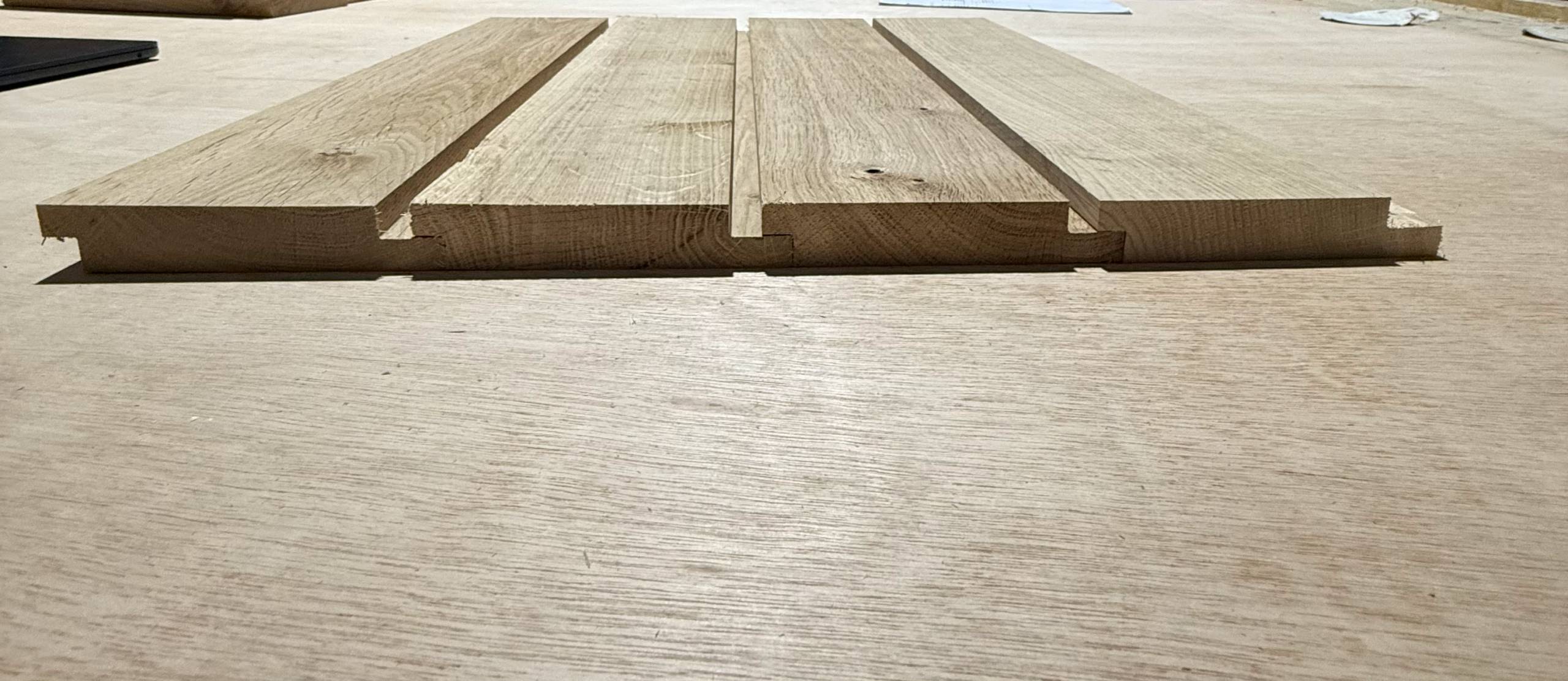 Oak Hardwood Cladding Shadow Gap - 22mm x 95mm Smooth finish - Image 5