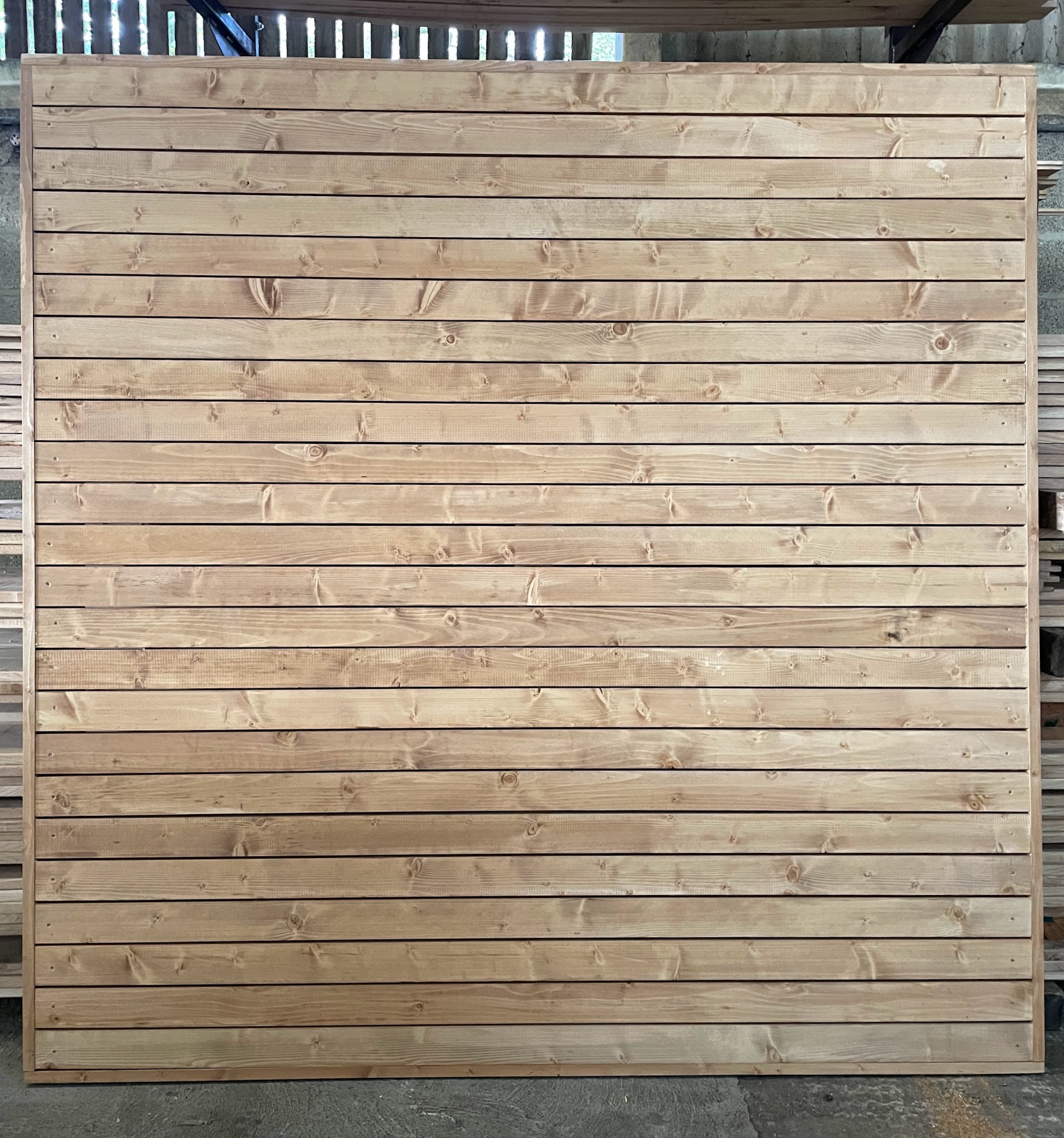 Treated fence panles oak colour timberulove