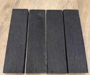 Oak Hardwood Charred Timber Slats | Deep Black