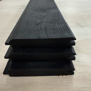 Oak Charred Hardwood Timber Cladding Deep Black | TGV