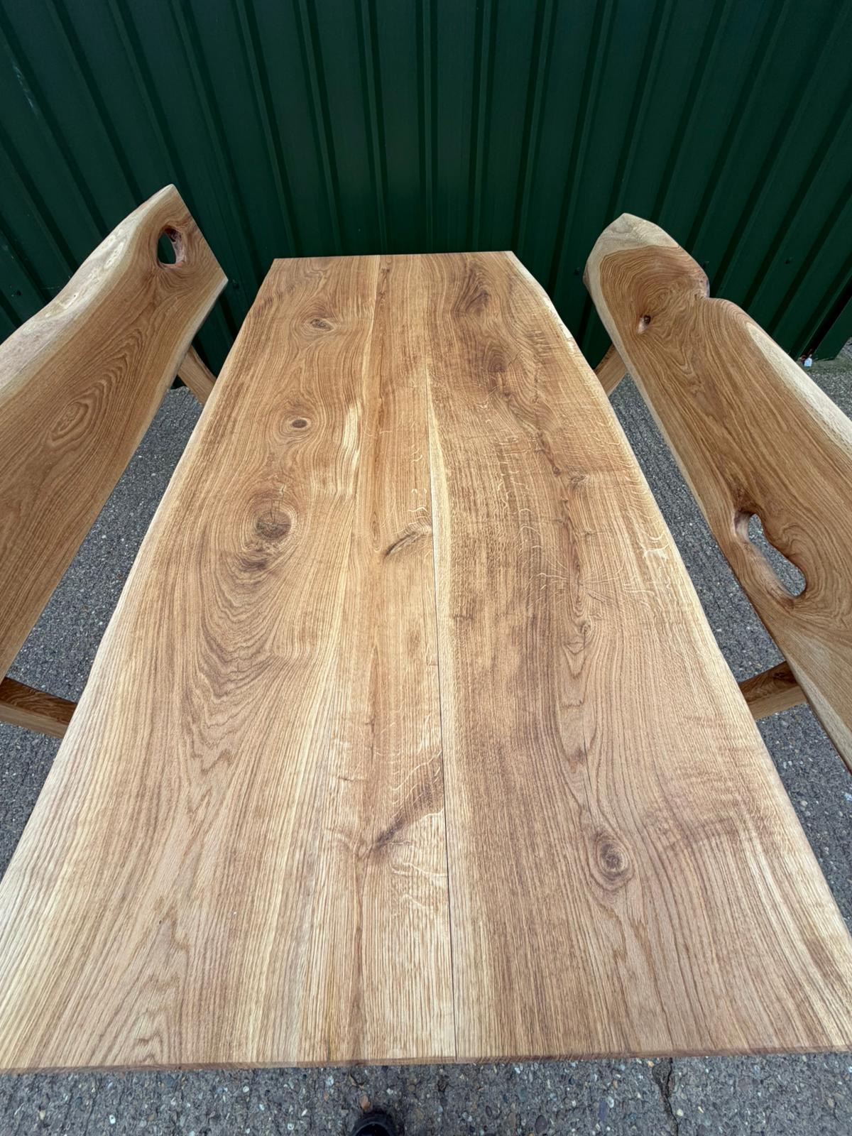 Amazing Solid Oak Garden Furniture Garden Dinning Set - Image 5