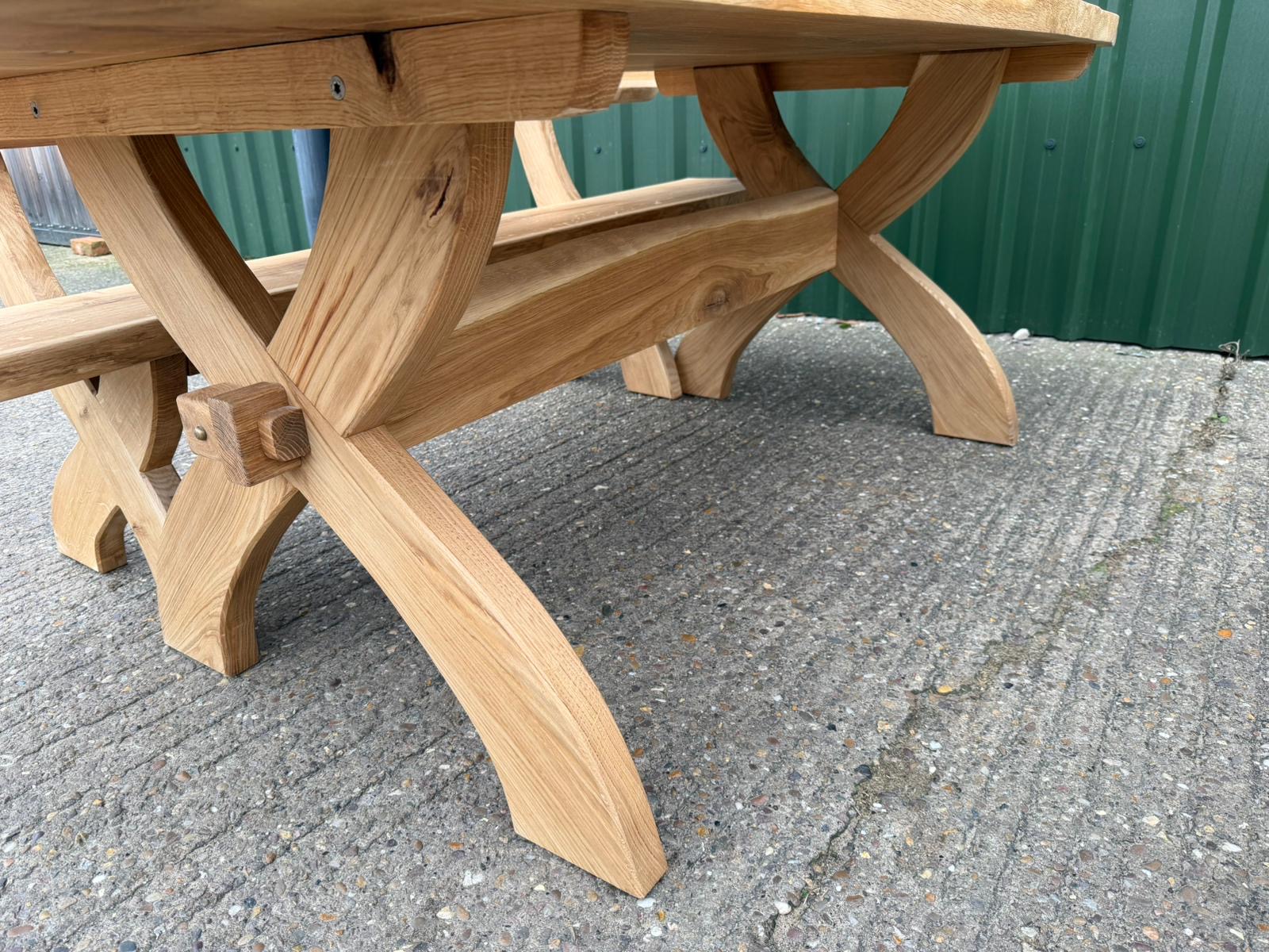 Amazing Solid Oak Garden Furniture Garden Dinning Set - Image 8