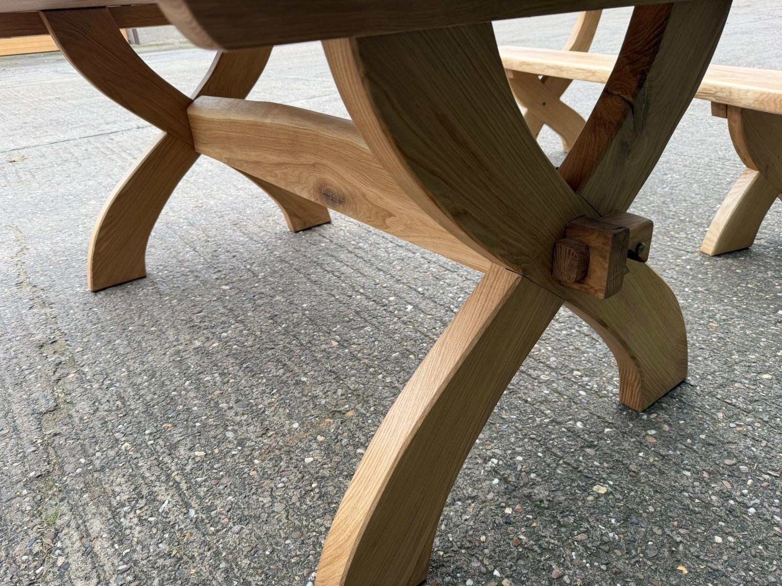 Amazing Solid Oak Garden Furniture Garden Dinning Set - Image 7