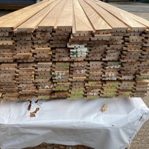 Iroko Hardwood Cladding Premium Grade Shadow Gap - 22x120mm