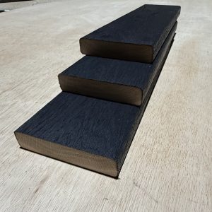 Charred Oak Decking boards | Deep Black